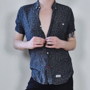 Rose Print Short Sleeve Shirt